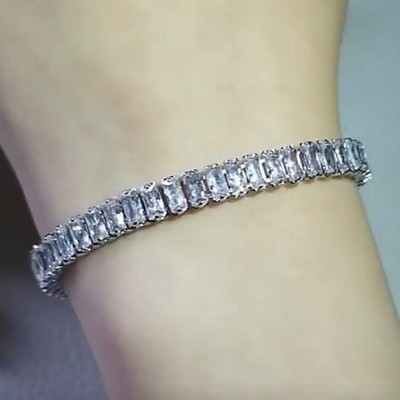 925 sterling silver diamond tennis bracelet