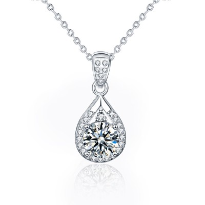 Teardrop-shaped Classic Gemstone Necklace